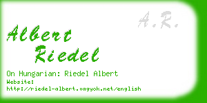 albert riedel business card